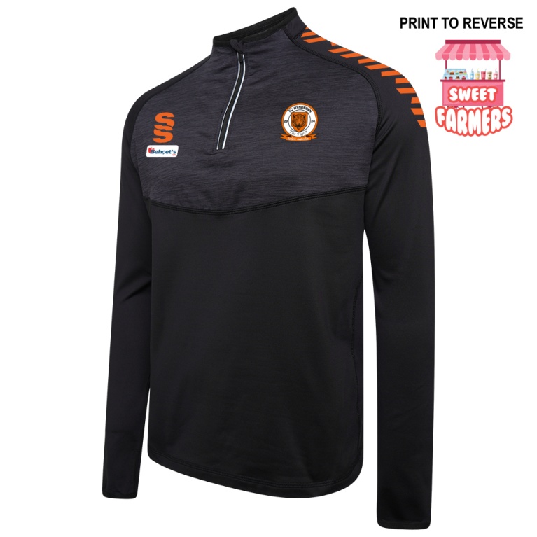 1/4 Zip Dual Performance Top :  Black
