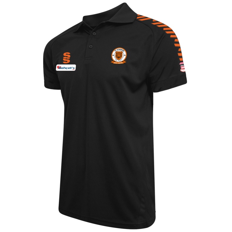 Women's Dual Solid Colour Polo : Black